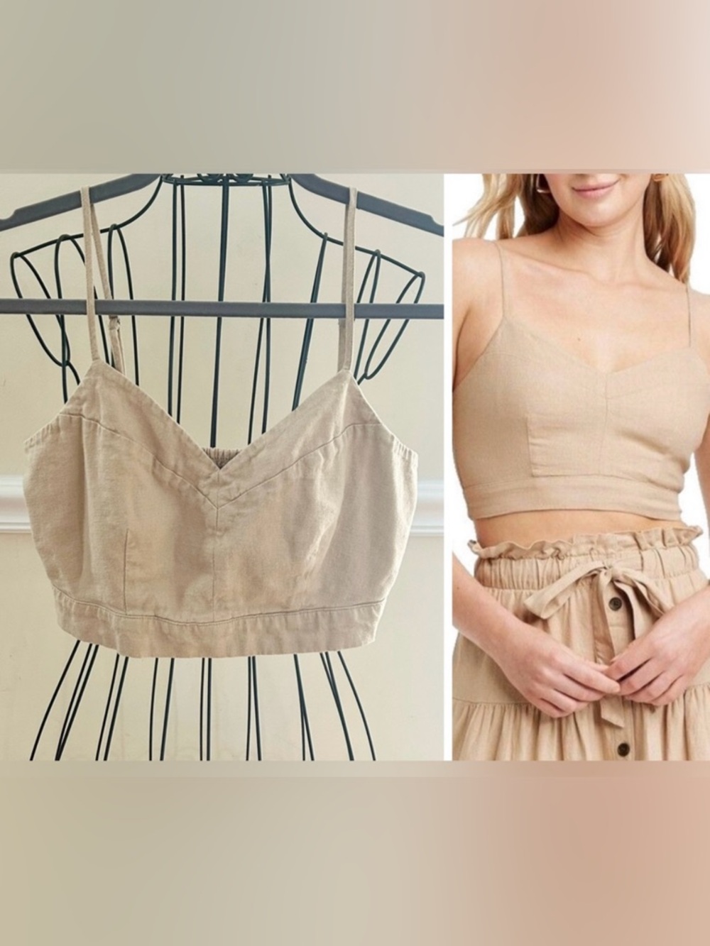 Universal Thread Tan Crop Tank Top